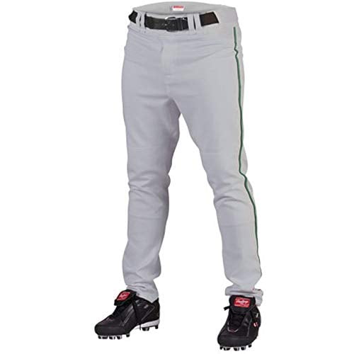 MEN'S PREMIUM PIPED SEMIRELAXED BASEBALL PANTS BLUE GREY/DARK GREEN