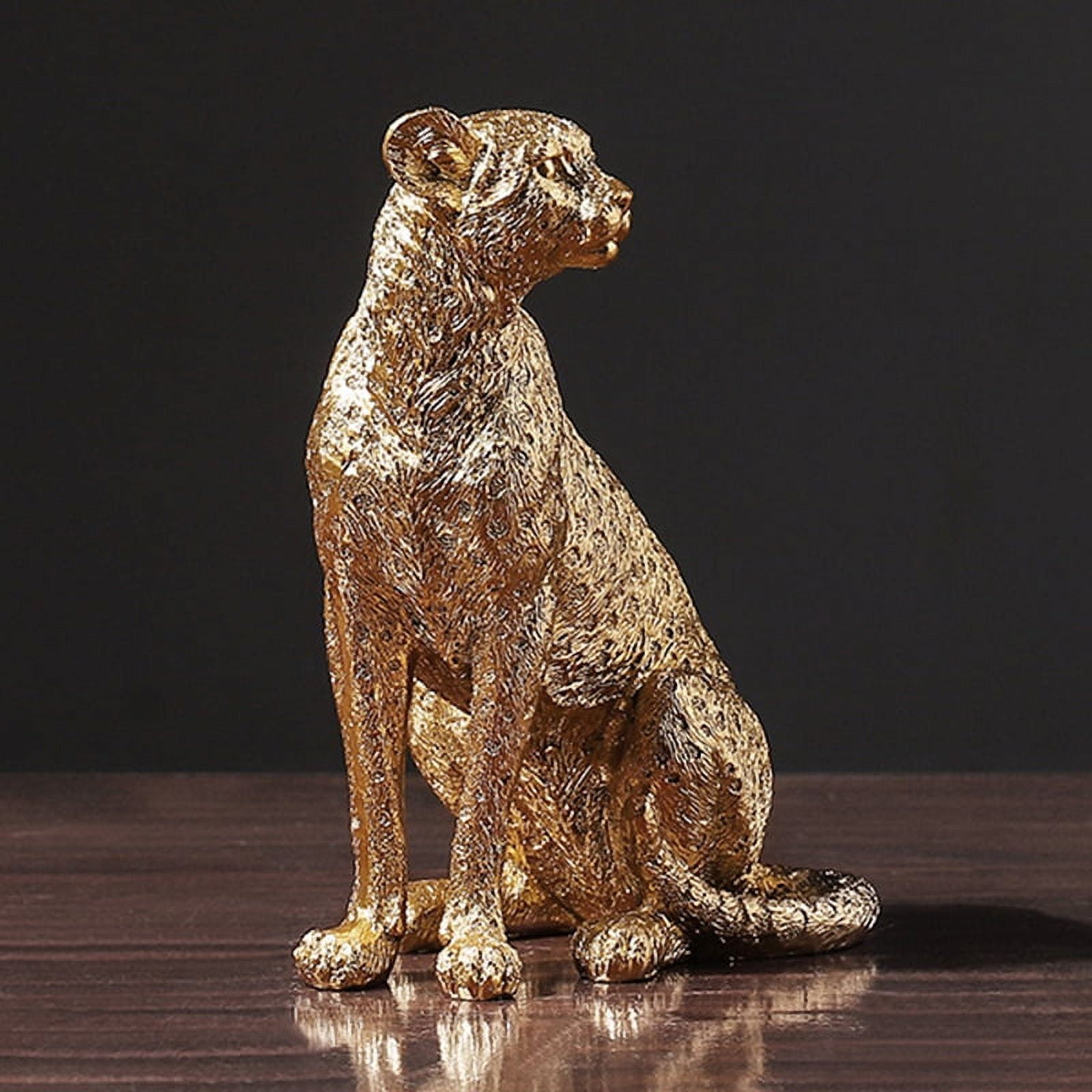 Simulation Jaguar Statue Small Resin Animal Crafts Collectible