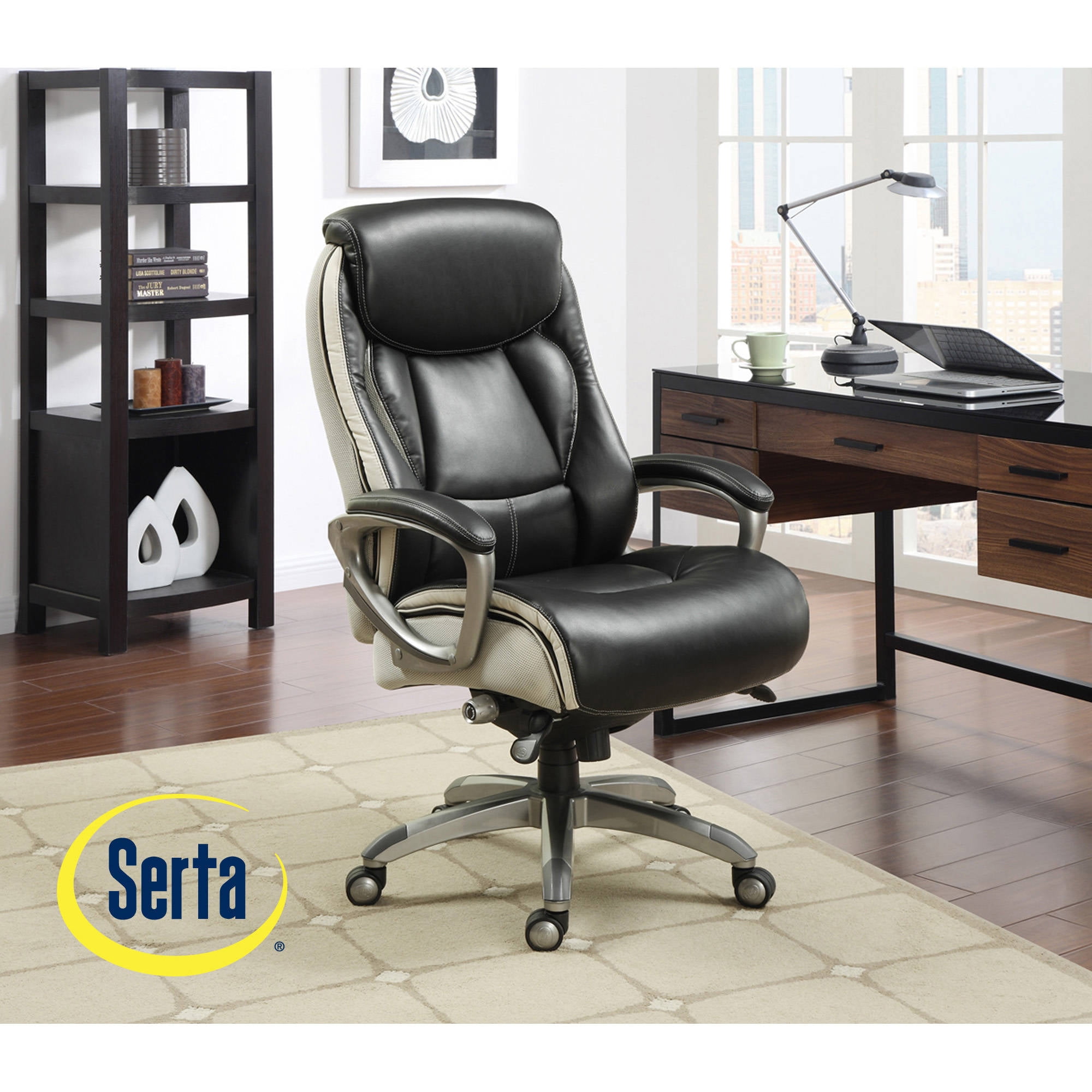 serta smart layers executive office chair, tranquility - walmart serta smart layers executive office chair, tranquility - walmart