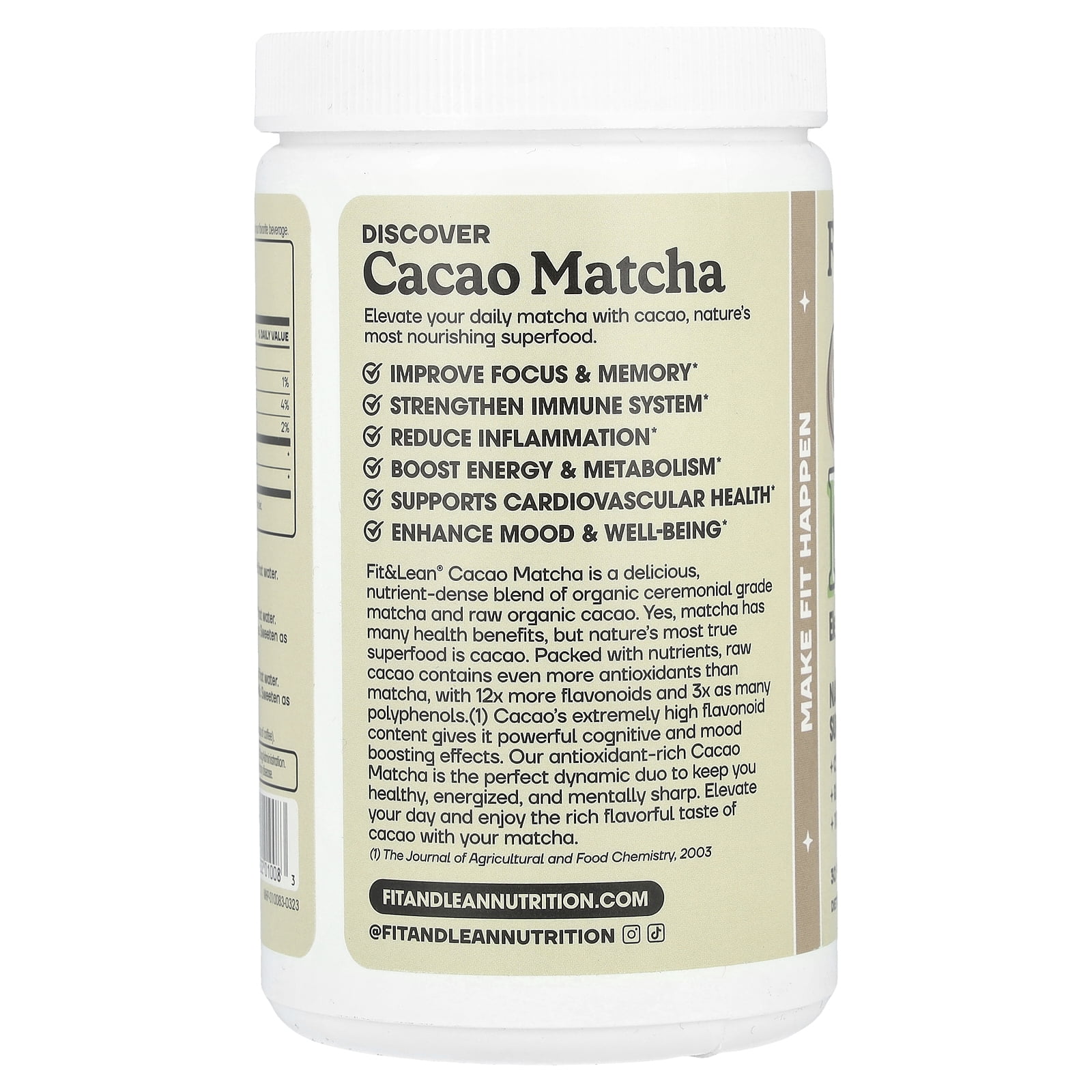 Fit & Lean Cacao Matcha, 3.7 oz (105 g)