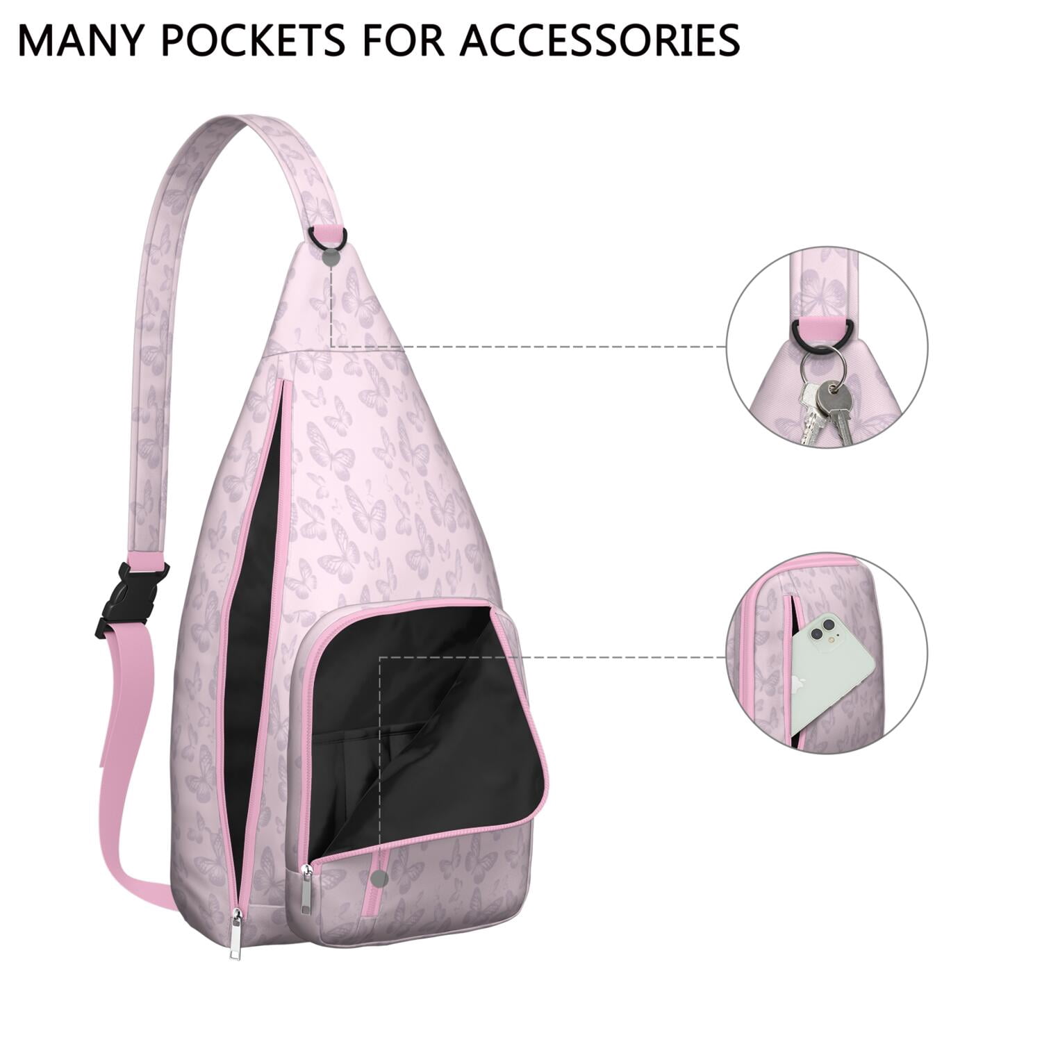 Butterfly Sling Backpack – Stylish Floral Crossbody Bag, Lightweight Shoulder Backpack for Travel, Hiking & Everyday Use