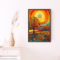 thumbnail image 2 of (A7844) Pintura Vidrio Altamente Saturado Con Diamantes Serie Abstracta Y Resina 40x60CM, 2 of 9