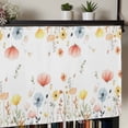 thumbnail image 5 of Watercolor Wildflowers Rod Pocket Curtain Valance, Farmhouse Botanical Floral Herbs Farmhouse Window Valance for Living Room, Bedroom, Kitchen 42"W x 12"L, 5 of 9