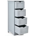 thumbnail image 3 of YYAo Bathroom Storage Cabinet, Toilet Storage Cabinet, Floor Wooden Free Standing Storage Side Organizer for Bathroom-Gray, 3 of 9