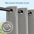 thumbnail image 4 of Lapalife Outdoor Curtains for Patio Waterproof W71xL84, Blackout Weighted Outside Curtains Weatherproof UV Resistant Privacy for Porch, Pergola, Light Gray, 1 Panel, 4 of 8