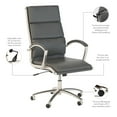 thumbnail image 3 of BBF Jamestown High Back Contemporary Faux Leather Executive Office Chair in Gray, 3 of 9