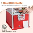 thumbnail image 4 of VEVOR Gumball Machine for Kids, 21" Height Home Vending Machine, PS Bouncy Balls Dispenser, Hold 180 Capsule Toys, Rectangle Bubble Gum Machine for Game Stores, Coin Operated Gumball Bank, Red, 4 of 9