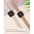 thumbnail image 3 of Wearlizer 2 Packs Floral Engraved Band Compatible with Fitbit Versa 2/ Versa/Versa Lite Bands Women, Cute Soft Silicone Sunflower Dandelion Sport Designer Fancy Summer Strap for Versa 2 Smart Watch, 3 of 7