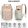 thumbnail image 3 of Insulated Cooler Backpack,Insulated Backpack Insulated Leak Proof Travel Cooler Bag Waterproof Lunch Picnic Beach Work Trip Thermal Bag Drink Beverage Beer Bag Cooler Starry Night Sky, Moon, Aurora, 3 of 6