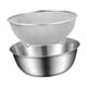thumbnail image 3 of Cesta coladora de acero inoxidable con cuenco, colador de malla fina y cuenco, juego de coladores de alimentos para lavar y escurrir verduras., 3 of 9
