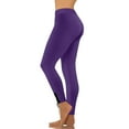 thumbnail image 4 of Ultra Soft Leggings for Women Yoga Workout Pant with Crisscross Lace-up Bottom Trendy Active Gym Clothes (2XL, Purple), 4 of 8