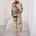 thumbnail image 3 of Bingfone Womens Pajama Sets Vintage Rose Botanical Art Print,Long Sleeve Loungewear Pajamas Set-XX-Large, 3 of 8