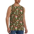 thumbnail image 2 of Bixox Men's Mushrooms and Autumn Printed Shirt Sleeveless Fitness Tank Top-Medium, 2 of 7