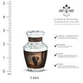 thumbnail image 2 of Elephant Walking Through Field - Mini Memorial Ash Urn - Cremation Burial Urns - 3 Inch - Pack Of 1 - Small Engraved Cremation Container - Cremation Keepsake Urn - Ashes Urn, 2 of 5