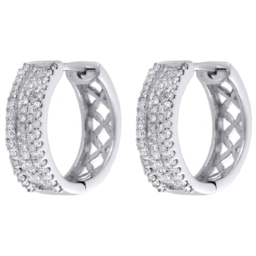 diamond mini huggie earrings