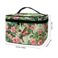 thumbnail image 6 of HELLHERO Flower Hummingbird Travel Cosmetic Bags Travel Cosmetic Toiletry Bags Practical Wide Open Portable Pouch Girlfriend, 6 of 6