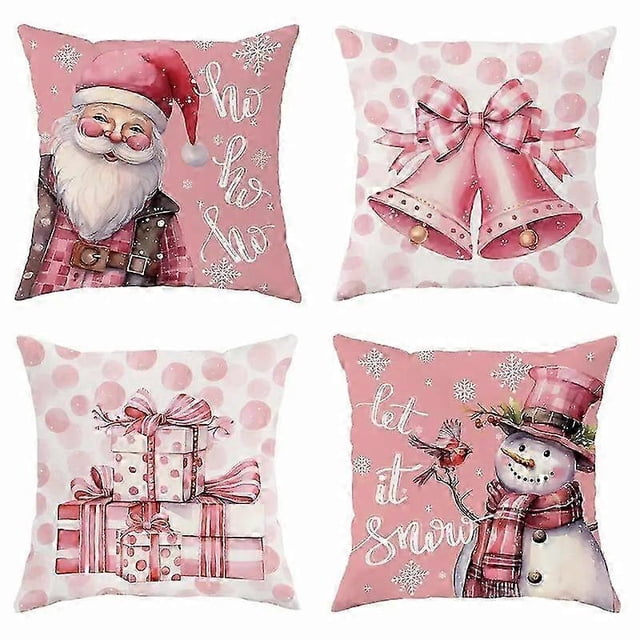 ZHAOCHENG fundas de almohada navideñas, fundas de almohada con árboles de Navidad, fundas de cojín decorativas para vacaciones de invierno para decoración del hogar C