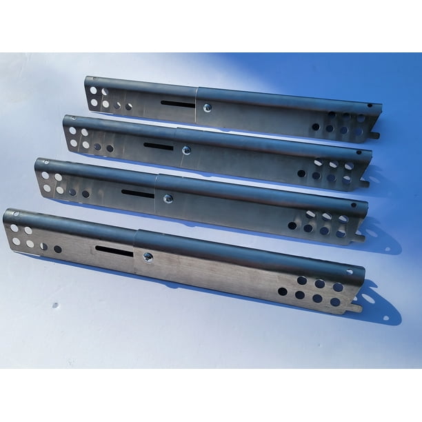 Set of Four Adjustable Length Stainless Steel Replacement Heat Plates