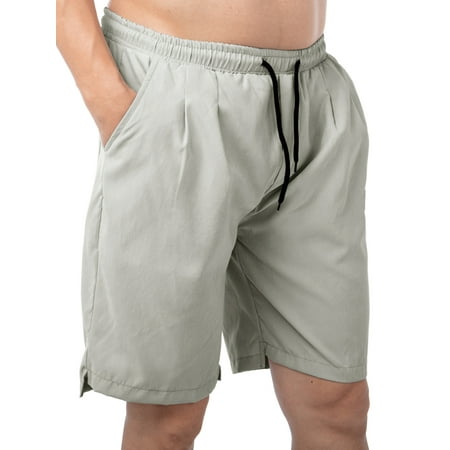 LELINTA Mens Causal Beach Shorts with Elastic Waist Drawstring Lightweight...
