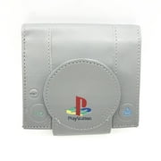 Sony Playstation Wallet Console Shaped Leather Bi-Fold Vintage Retro Official Grey One Size