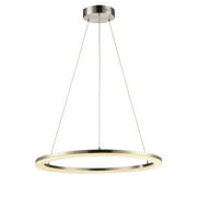 Monteaux Lighting Brushed Nickel and Acrylic Integrated LED Pendant - New