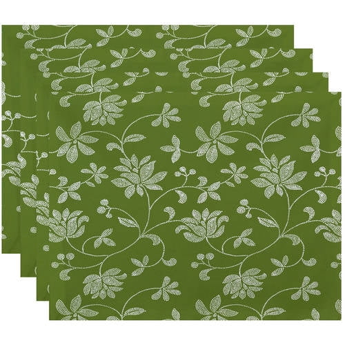 Simply Daisy 18" x 14" Traditional Floral Floral Print Placemat