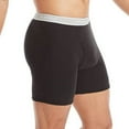 thumbnail image 4 of Hanes Men's Cotton Boxer Brief Underwear Value Pack, Black, 12-Pack S, 4 of 6