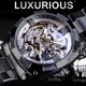 thumbnail image 2 of Reloj mecánico automático FORSINING para hombre con correa de acero inoxidable de moda, 2 of 7