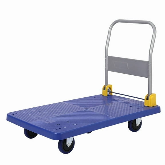 Towallmark Industrial Push Cart, Heavy Duty Flatbed Utility Cart 40x24 Inch, 2000LB Capacity Platform Truck With 5 Inch Wheels, For Warehouse Workshop Moving, Steel Construction