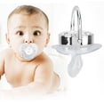 thumbnail image 4 of Silicone Baby Pacifier Silver A-Z Letters Safe BPA Free One Piece Seamless Pacifier with Lid for Infant 6-18 Months, 4 of 7