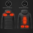 thumbnail image 3 of Gibobby Chamarra cazadora hombre Chaqueta acolchada ligera resistente para hombre(Negro,G), 3 of 4