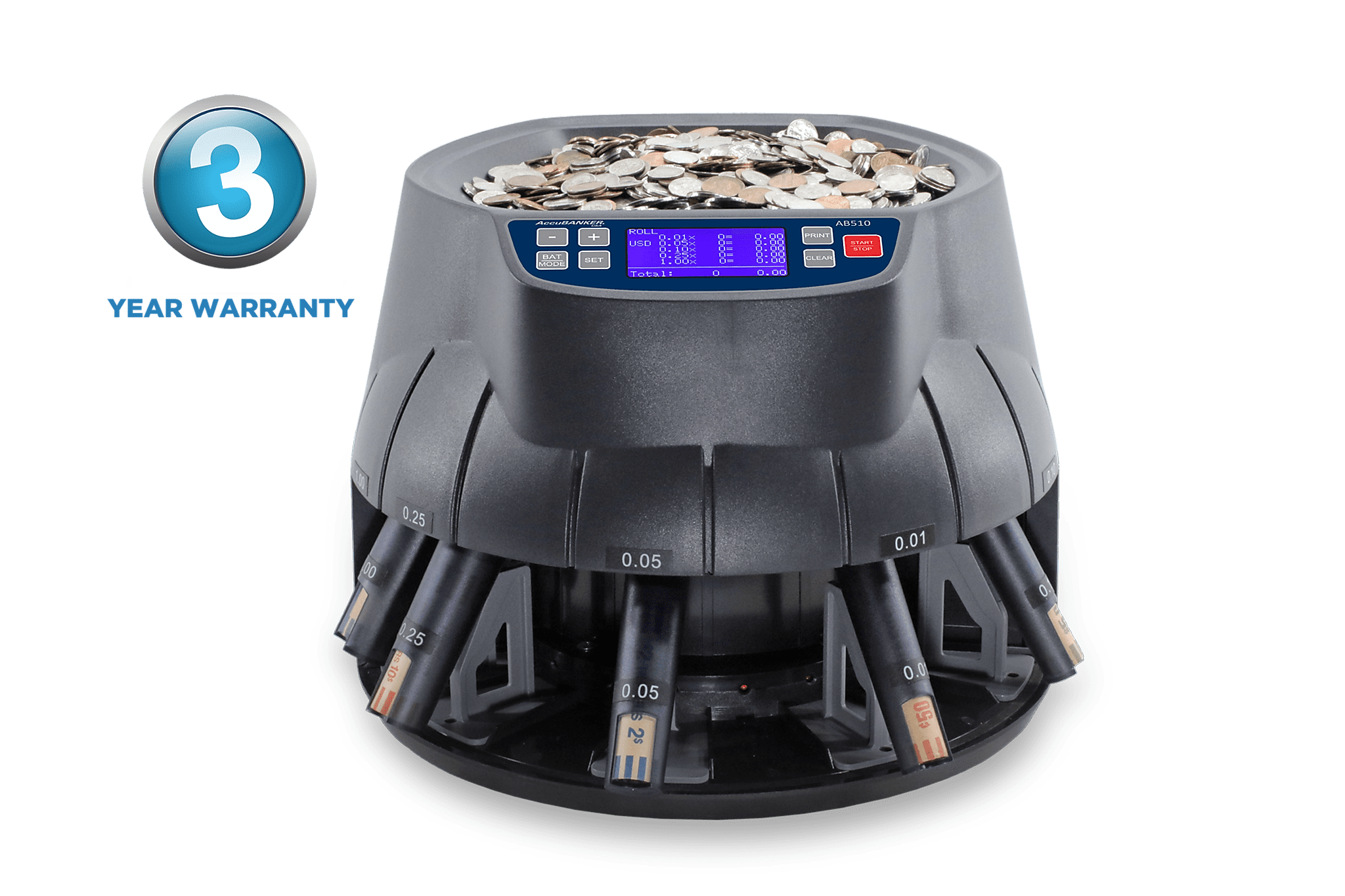 AccuBANKER Sort & Wrap Coin Counter AB510