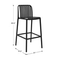 thumbnail image 4 of WestinTrends Playa 29.5" Outdoor Modern Polypropylene Plastic Patio Bar Height Stools (Set of 2), French Blue, 4 of 5