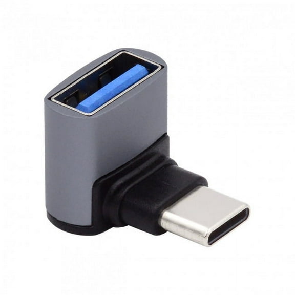 CY Up Down Angled USB-C Type-C to USB 3.0 Female OTG Adapter 90 Degree for Laptop Tablet Phone