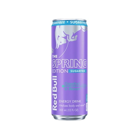 Red Bull Spring Edition Sugarfree Energy Drink, Grapefruit, 12 fl. oz. Can, 114mg Caffeine