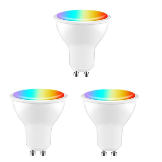 Bombilla LED Inteligente Tuya GU10 Regulable 5 W CA 100-130 V WIFI + Bluetooth Control de Aplicación Smart Life Funciona con Home 3 Piezas