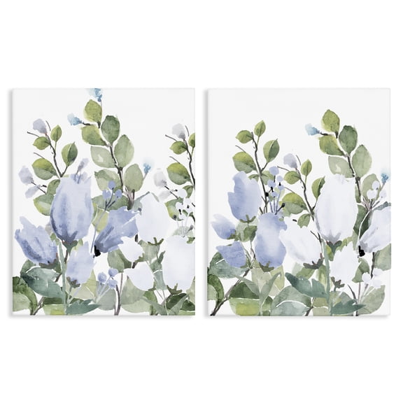 Stupell Industries Blue Spring Watercolors 2 Piece Canvas Wall Art Set, design by Kim Allen