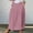 Pink, variant on Viikei Women's Skirt with Asymmetrical Hem,Women's Printed Elastic Waistband Pleated Pocket Skirt With Mid Calf Skirt Black M