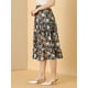 thumbnail image 4 of Falda Estampado de Girasol Allegra K Gasa para Mujer Amarillo Negro XS, 4 of 6