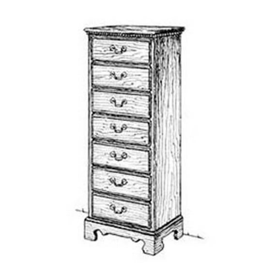 Woodcraft Project Paper Plan To Build Lingerie Chest - Material Not Included
