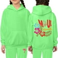 thumbnail image 2 of WEIYLL Hoodies for Girls Kids Tracksuit Unisex Two Piece Outfits Sweatpants Set Green Fall Tops 8-9 Years, 2 of 4