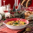 thumbnail image 3 of VEWEET, Series CHRISTMASDEER, 2-Piece Dinner Porcelain Bowl Set, Christmas Dinnerware Sets, 3 of 11