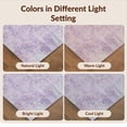 thumbnail image 7 of Design&I 4'x6' Washable Area Rug Pet Friendly & Non-Slip Built-In Grip Dorm Boho Purple Vintage Distressed Pastel Vine Edges Flower for Reading Nook, Bedroom, 7 of 7