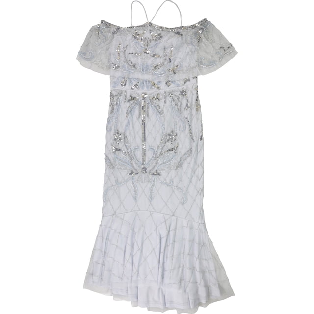 Aidan Mattox Womens Sequin Mermaid Dress blue 6