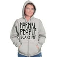 thumbnail image 3 of Normal People Scare Me Tales Horror Zip Up Hoodie Men's Women's Brisco Brands M, 3 of 6