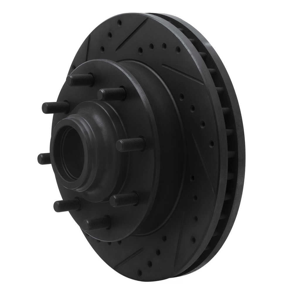 Dynamic Friction Company 633-48042L DFC Brake Rotor - Drilled And Slotted - Black