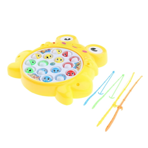 Frog Fishing Game Toy Set Rotating Board | Includes 15 Fishes and 4 Fishing  Frog(Color Random)