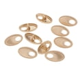 thumbnail image 2 of 10 piezas de aleación de oro de moda botones de vástago ovalado para camisa de vestido de costura DIY Baoblaze Botones de mango ovalado Vintage, 2 of 8
