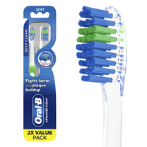 Oral-B Advanced Clean Toothbrushes, Color Changing Bristles, Soft, 2 Count, for Adults and Children 3 