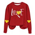 thumbnail image 1 of Timegard Chandail à Col Rond pour Femmes Automne Hiver Décontracté Ample Confortable Imprimé Manches Longues, 1 of 4